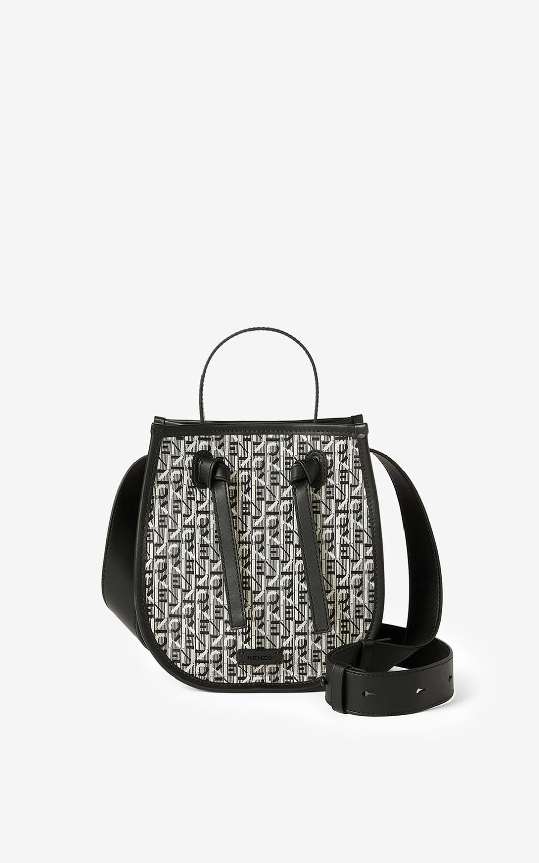 Sac Bandoulière Kenzo Courier jacquard Femme Grise | KFZW-49607